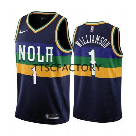 Camiseta Hombre New Orleans Pelicans Zion Williamson 1 Nike 2022-23 City Edition Navy Swingman
